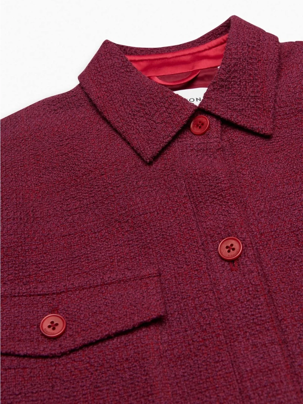 Aritzia Babaton Joan Shirt Jacket Shacket Pockets Women's Size 2 Wine Color